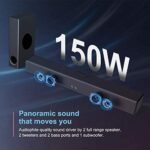 BESTISAN 150 Watt 2.1 Channel Sound Bars for TV