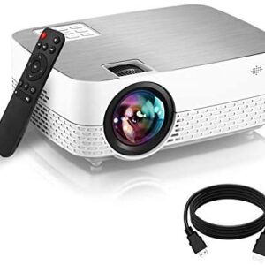 Movie Projector,6500 Lumens 1080P Supported HiFi Speaker for Home Theater Projector, 60,000 Hours LED lamp Life Outdoor Video Projector Compatible with/TV/Stick/Switch/Laptop/PS5/TF/USB/HDMI