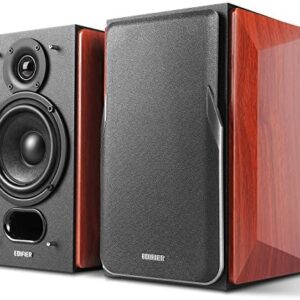 Edifier P17 Passive Bookshelf Speakers - 2-Way Speakers with Built-in Wall-Mount Bracket - Perfect for 5.1, 7.1 or 11.1 Side/Rear Surround Setup - Pair - Needs Amplifier or Receiver to Operate