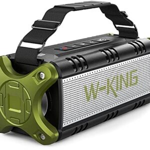 Bluetooth Speaker, W-KING 50W Super Loud Portable Bluetooth Speaker Waterproof IPX6 with 8000mAh Power Bank/Punchy Bass/TWS, Outdoor Bluetooth 5.0 Stereo Speakers Support 24H Playtime/TF Card/AUX/NFC